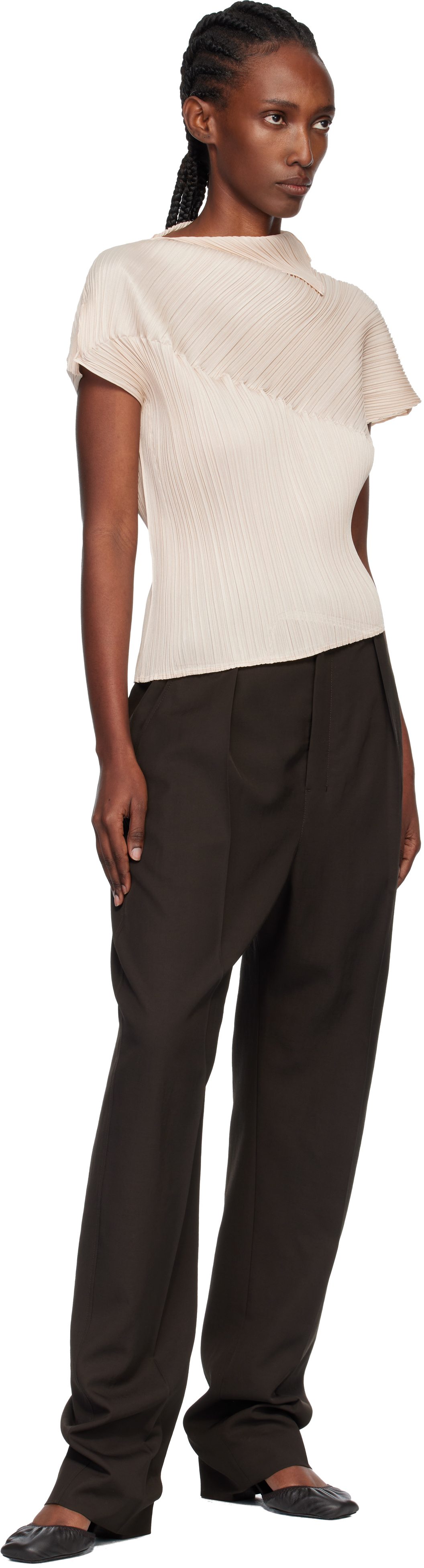 PLEATS PLEASE ISSEY MIYAKE - Beige Leap Top