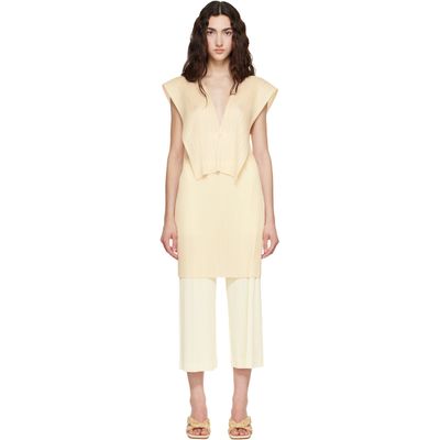 PLEATS PLEASE ISSEY MIYAKE PLEATS PLEASE ISSEY MIYAKE Beige Lucid Pleats Top