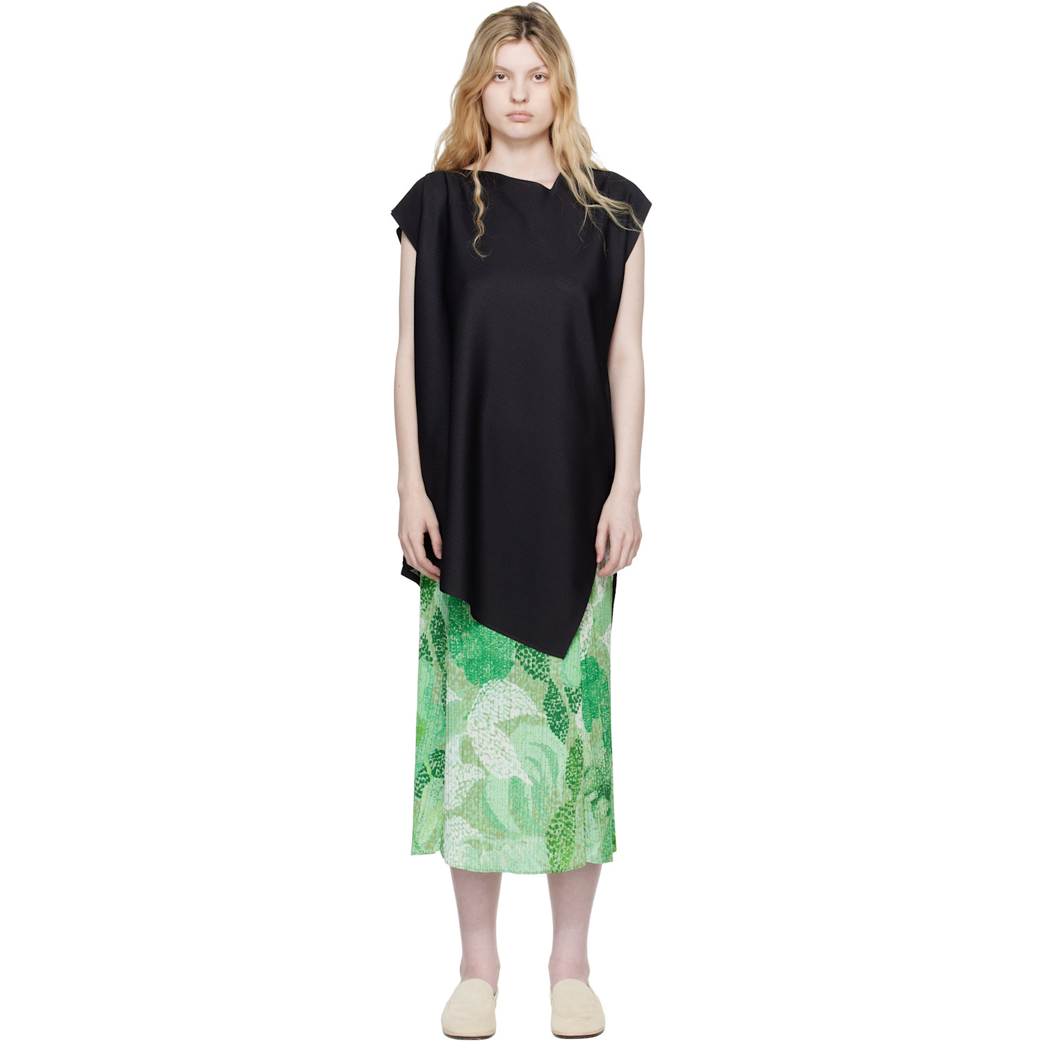 PLEATS PLEASE ISSEY MIYAKE - Black A-POC Sea Glass Top