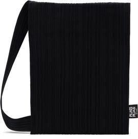 PLEATS PLEASE ISSEY MIYAKE PLEATS PLEASE ISSEY MIYAKE Black Crepe Knit Bag