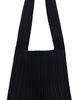 PLEATS PLEASE ISSEY MIYAKE PLEATS PLEASE ISSEY MIYAKE Black Crepe Knit Tote - 1