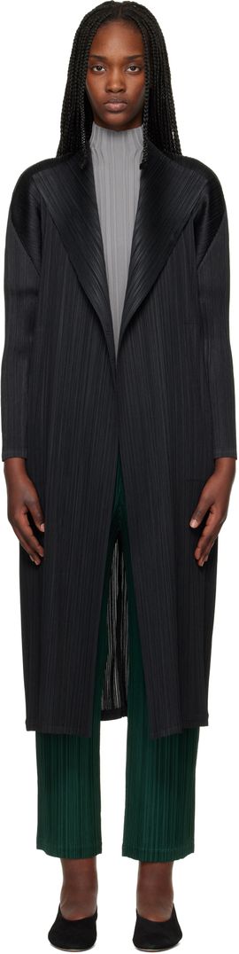 PLEATS PLEASE ISSEY MIYAKE PLEATS PLEASE ISSEY MIYAKE Black Facade Coat