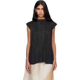 PLEATS PLEASE ISSEY MIYAKE PLEATS PLEASE ISSEY MIYAKE Black Mellow Pleats Top