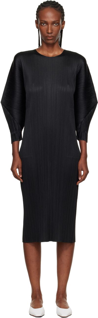 open lace back dress Issey Miyake Pleated Dress, Women's, Size: 3, Black main image 1