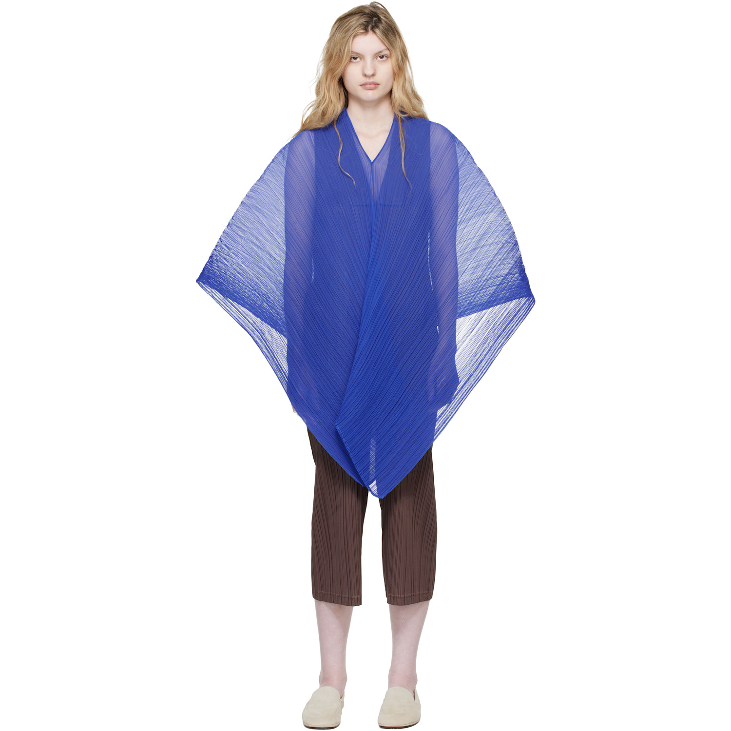 PLEATS PLEASE ISSEY MIYAKE - Blue Madame-T Scarf