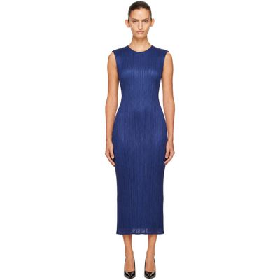 PLEATS PLEASE ISSEY MIYAKE PLEATS PLEASE ISSEY MIYAKE Blue Monthly Colors September Midi Dress