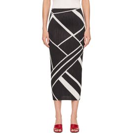 PLEATS PLEASE ISSEY MIYAKE PLEATS PLEASE ISSEY MIYAKE Brown Fold Lines Maxi Skirt
