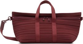 PLEATS PLEASE ISSEY MIYAKE PLEATS PLEASE ISSEY MIYAKE Burgundy Pleats Boston Bag