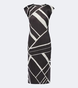 Pleats Please Issey Miyake Pleats Please Issey Miyake Fold Line pleated printed midi dress