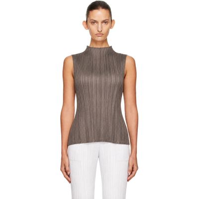 PLEATS PLEASE ISSEY MIYAKE PLEATS PLEASE ISSEY MIYAKE Gray Mellow Pleats Top