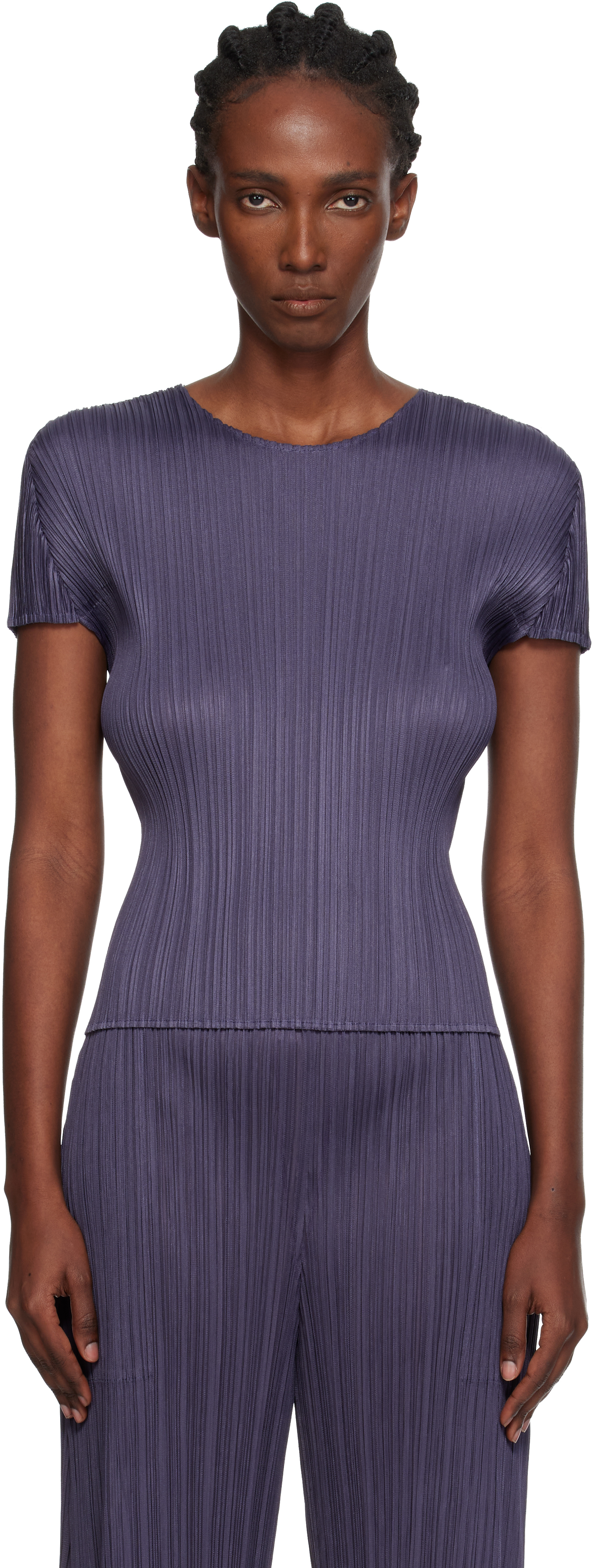 PLEATS PLEASE パープル ハイネック Tシャツ PLEATS PLEASE パープル ハイネック Tシャツ Pleats Please Issey