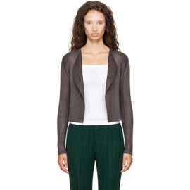PLEATS PLEASE ISSEY MIYAKE PLEATS PLEASE ISSEY MIYAKE Gray Monthly Colors June Cardigan