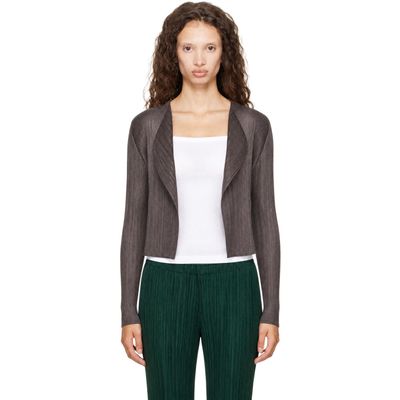 PLEATS PLEASE ISSEY MIYAKE PLEATS PLEASE ISSEY MIYAKE Gray Monthly Colors June Cardigan