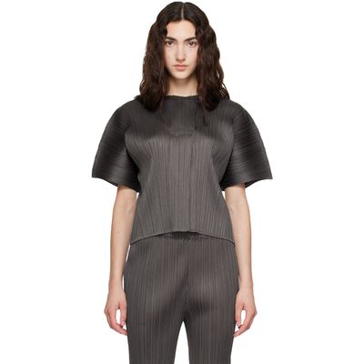 PLEATS PLEASE ISSEY MIYAKE PLEATS PLEASE ISSEY MIYAKE Gray Monthly Colors June Top