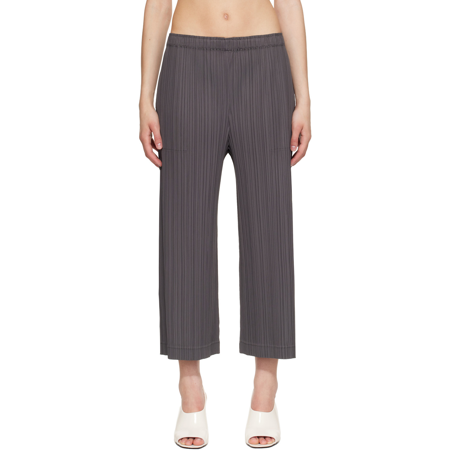 PLEATS PLEASE ISSEY MIYAKE - Gray Opaque Trousers