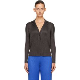 PLEATS PLEASE ISSEY MIYAKE PLEATS PLEASE ISSEY MIYAKE Gray Pleats Jacket Blazer