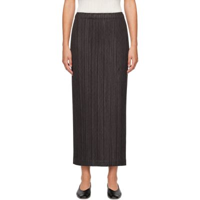 PLEATS PLEASE ISSEY MIYAKE PLEATS PLEASE ISSEY MIYAKE Gray Thicker Bottoms 2 Maxi Skirt