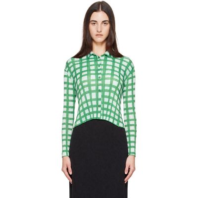 PLEATS PLEASE ISSEY MIYAKE PLEATS PLEASE ISSEY MIYAKE Green & Blue Basket Shirt