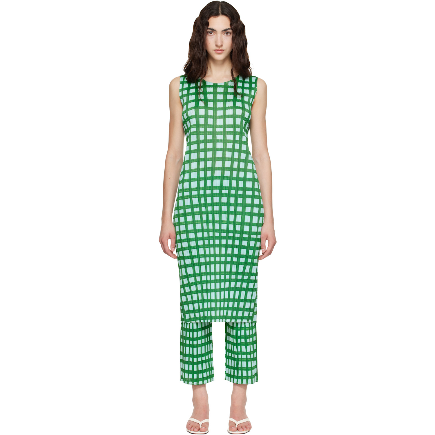 Pleats Please Issey Miyake - Solar Flare Pleated A-Line Dress in