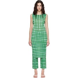 PLEATS PLEASE ISSEY MIYAKE PLEATS PLEASE ISSEY MIYAKE Green Basket Midi Dress