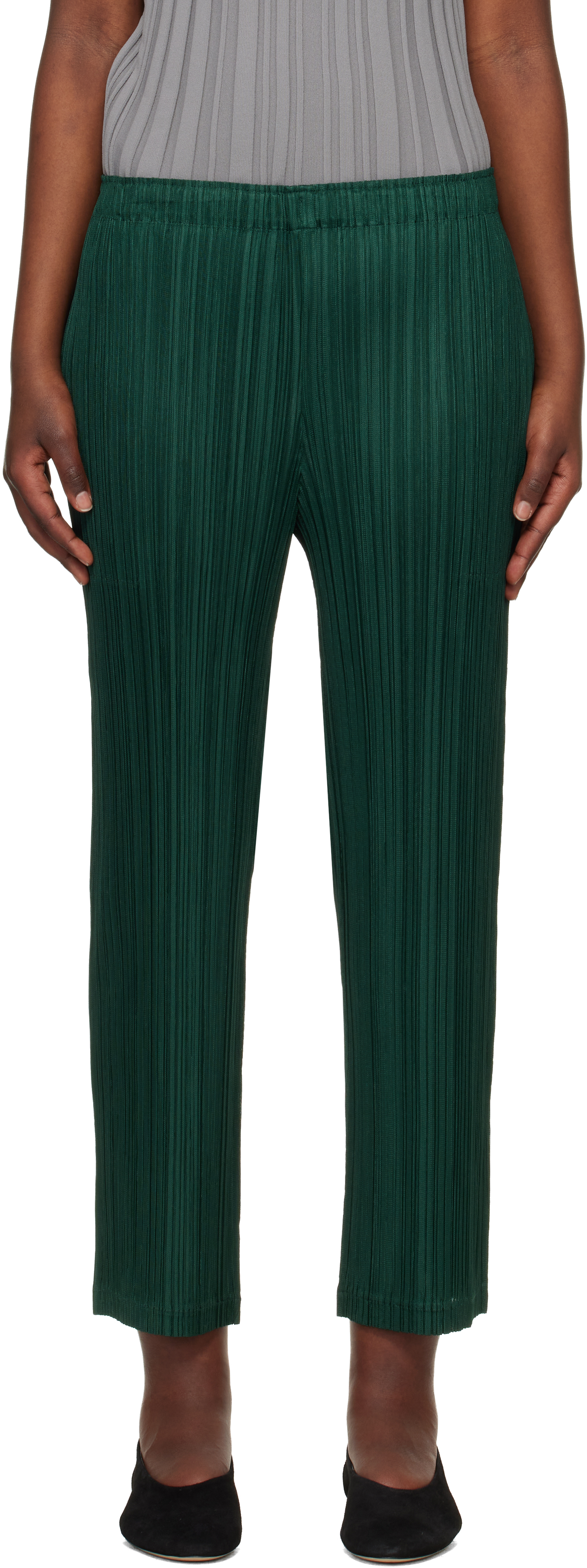 PLEATS PLEASE ISSEY MIYAKE - Green Thicker 2 Trousers