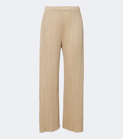 Pleats Please Issey Miyake Pleats Please Issey Miyake Monthly Colors: October pleated wide-leg pants