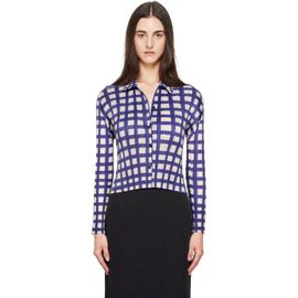 PLEATS PLEASE ISSEY MIYAKE PLEATS PLEASE ISSEY MIYAKE Navy & Beige Basket Shirt
