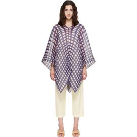 PLEATS PLEASE ISSEY MIYAKE PLEATS PLEASE ISSEY MIYAKE Navy & Pink Basket Madame-T Scarf