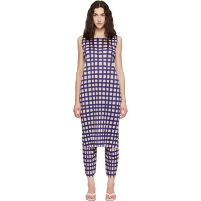 PLEATS PLEASE ISSEY MIYAKE PLEATS PLEASE ISSEY MIYAKE Navy Basket Midi Dress