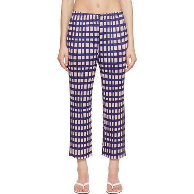 PLEATS PLEASE ISSEY MIYAKE PLEATS PLEASE ISSEY MIYAKE Navy Basket Trousers
