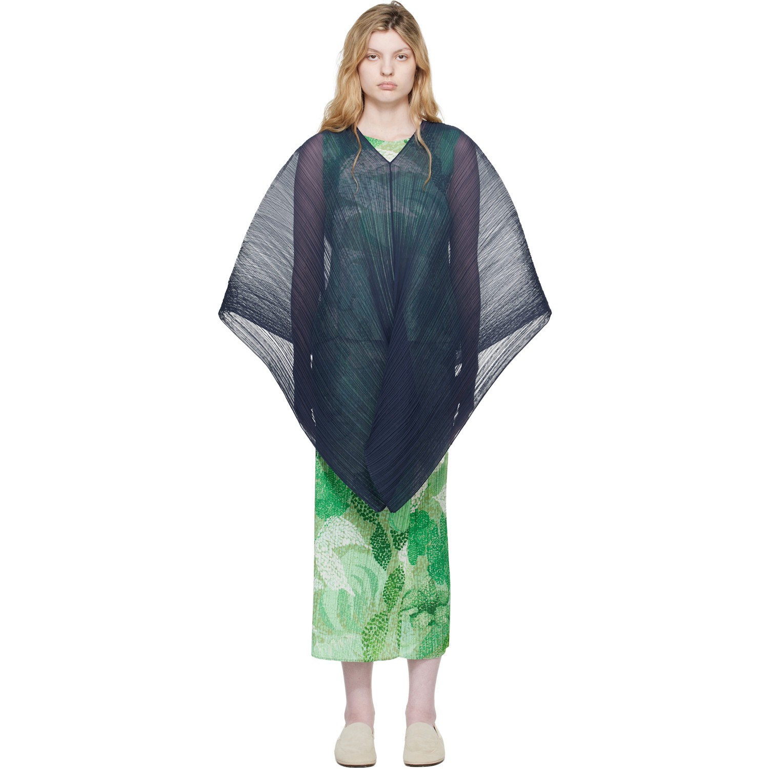 PLEATS PLEASE ISSEY MIYAKE - Blue Madame-T Scarf