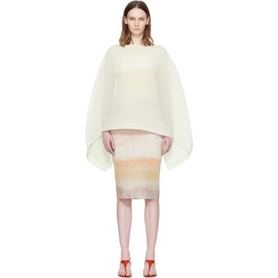 PLEATS PLEASE ISSEY MIYAKE PLEATS PLEASE ISSEY MIYAKE Off-White Madame-T May Scarf