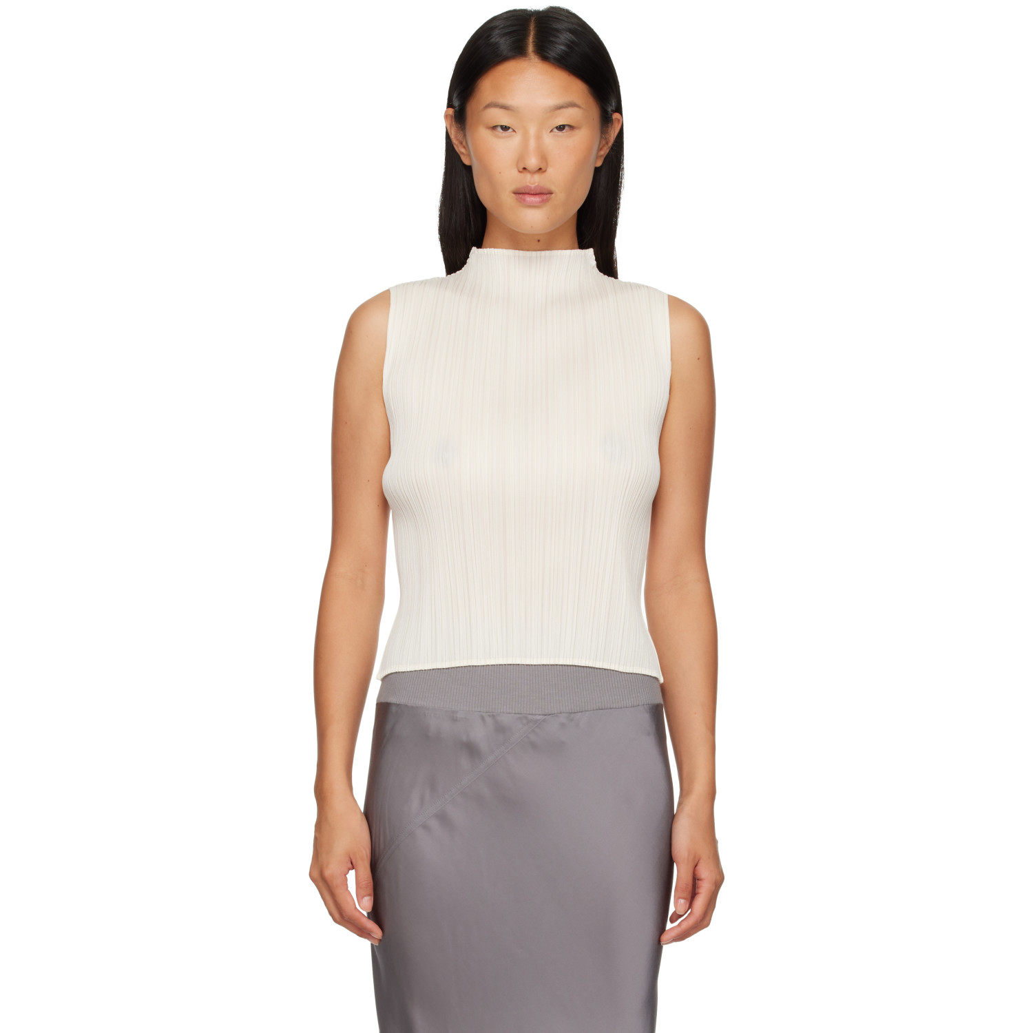 PLEATS PLEASE ISSEY MIYAKE - Beige Leap Top