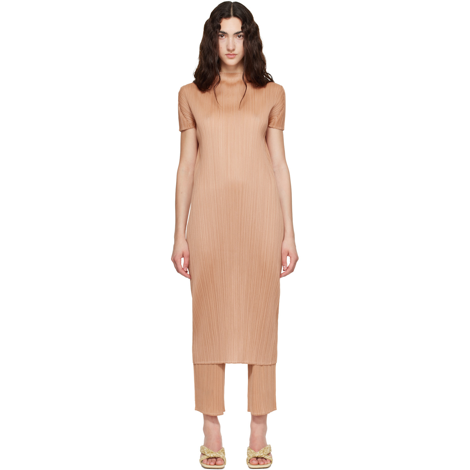 Pleats Please Issey Miyake - Solar Flare Pleated A-Line Dress in
