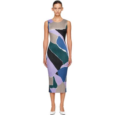 PLEATS PLEASE ISSEY MIYAKE PLEATS PLEASE ISSEY MIYAKE Purple 'Surprise!' Midi Dress