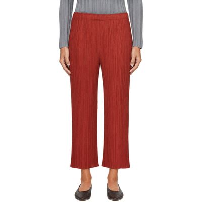 PLEATS PLEASE ISSEY MIYAKE PLEATS PLEASE ISSEY MIYAKE Red Monthly Colors September Trousers
