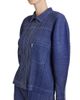 Pleats Please Issey Miyake Women's Denim-Look Plissé Jacket - 6