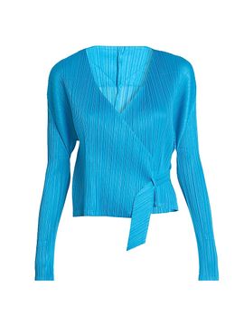 Pleats Please Issey Miyake Women's Facade Plissé Wrap Jacket