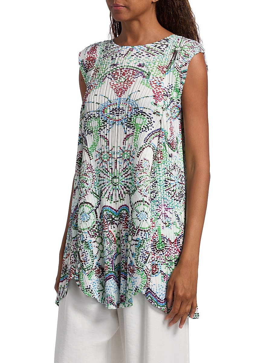 Pleats Please Issey Miyake - Women's Light Festival Printed Top