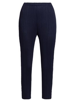 Pleats Please Issey Miyake Women's November Pleated Ankle-Crop Pants