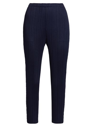 Pleats Please Issey Miyake Women's November Pleated Ankle-Crop Pants