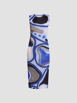 Pleats Please Issey Miyake Women's Roll Printed Plissé Dress