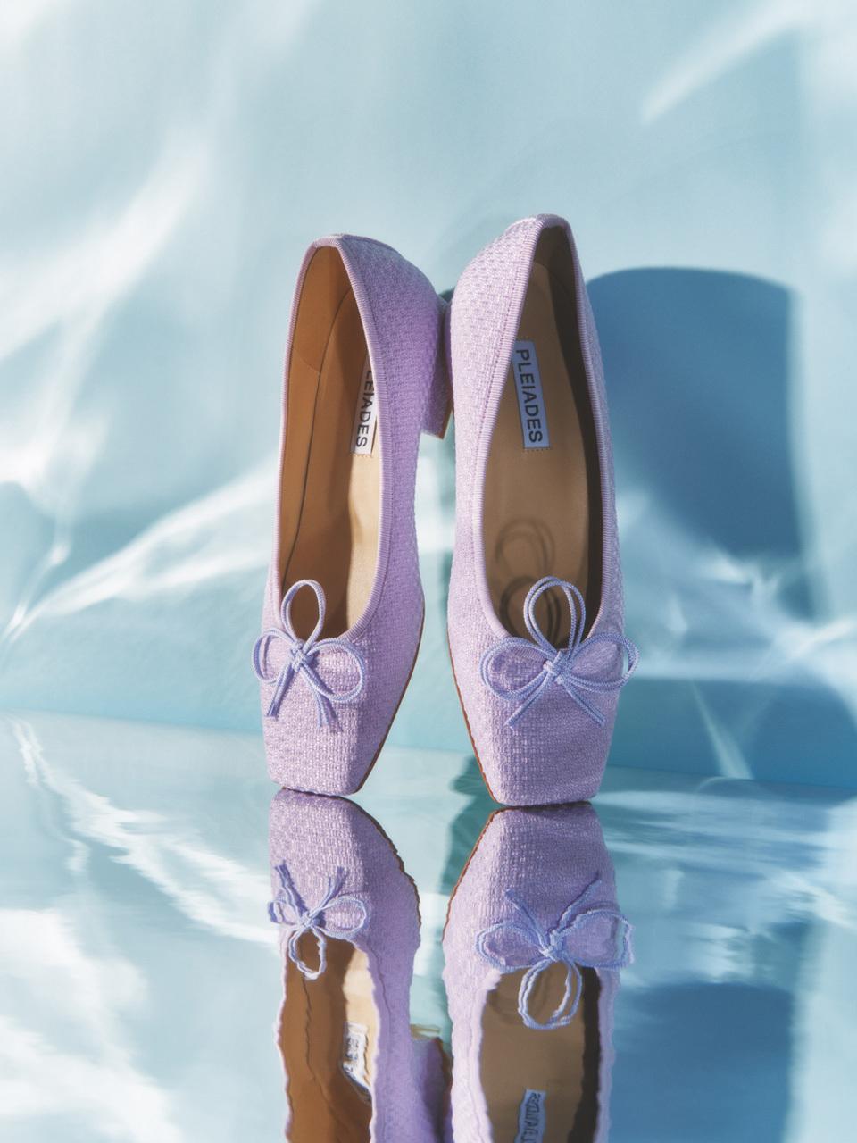pleiades GINGER Ballerina Shoes - Tweed Lavender