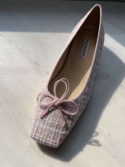 pleiades GINGER Ballerina Shoes - Tweed Pink