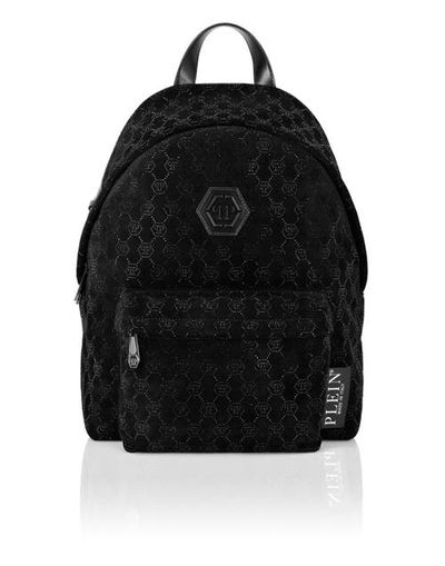 PLEIN SPORT PLEIN SPORT Leather Backpack Monogram Strass Men