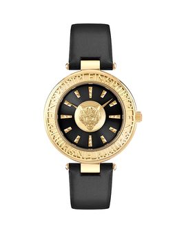 Plein Sport Plein Sport Opium Leather Strap Watch, 38mm