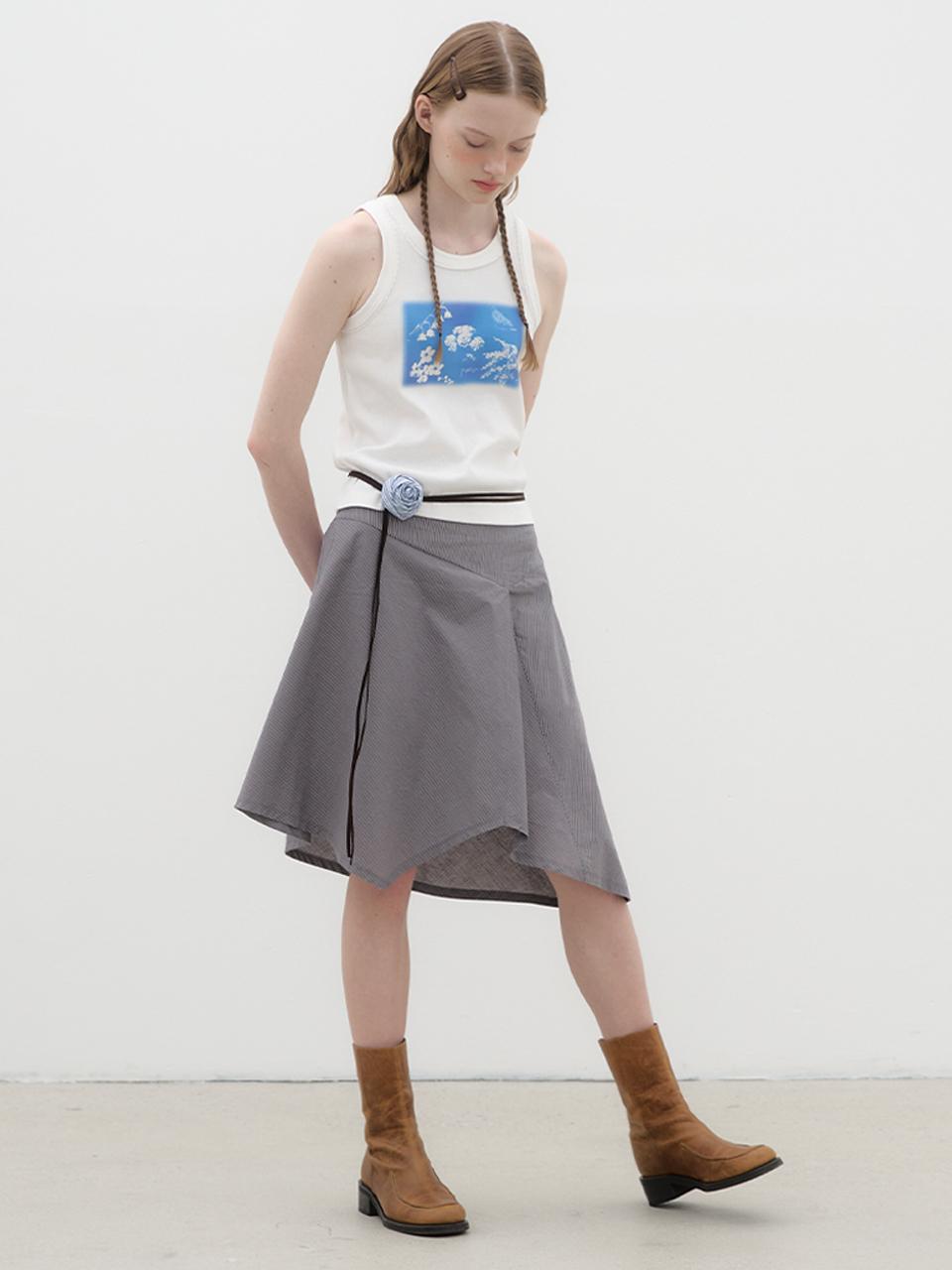 poev Asymmetric Skirt - Grey