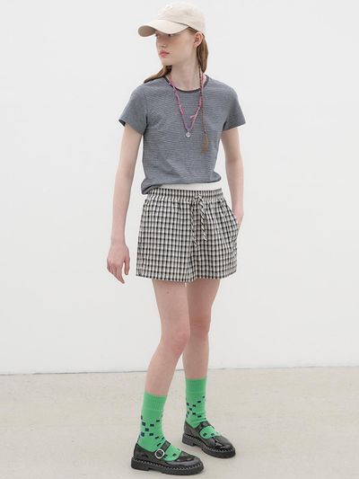 poev Checked Layered Boxer Shorts - Black