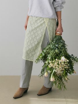 poev Floral Lace Layered Skirt