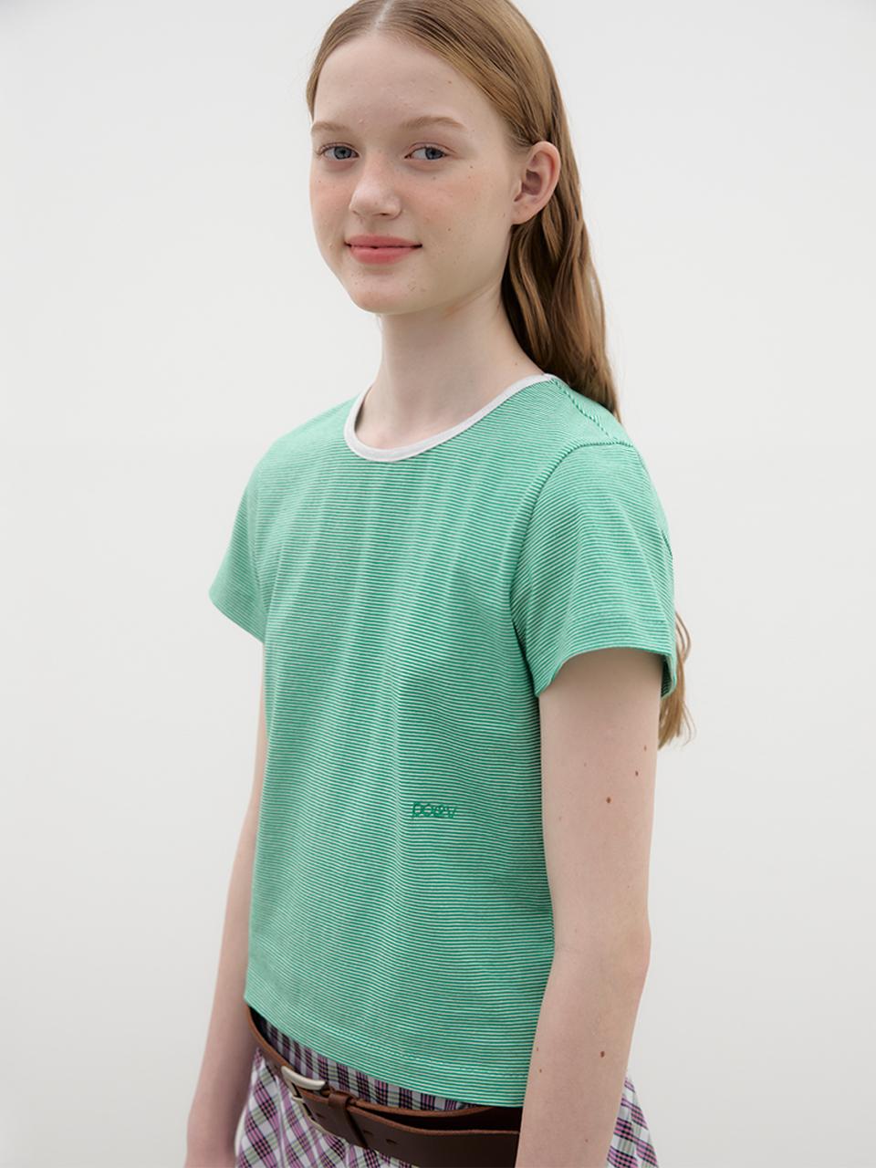 poev Two-tone Striped T-shirt - Green